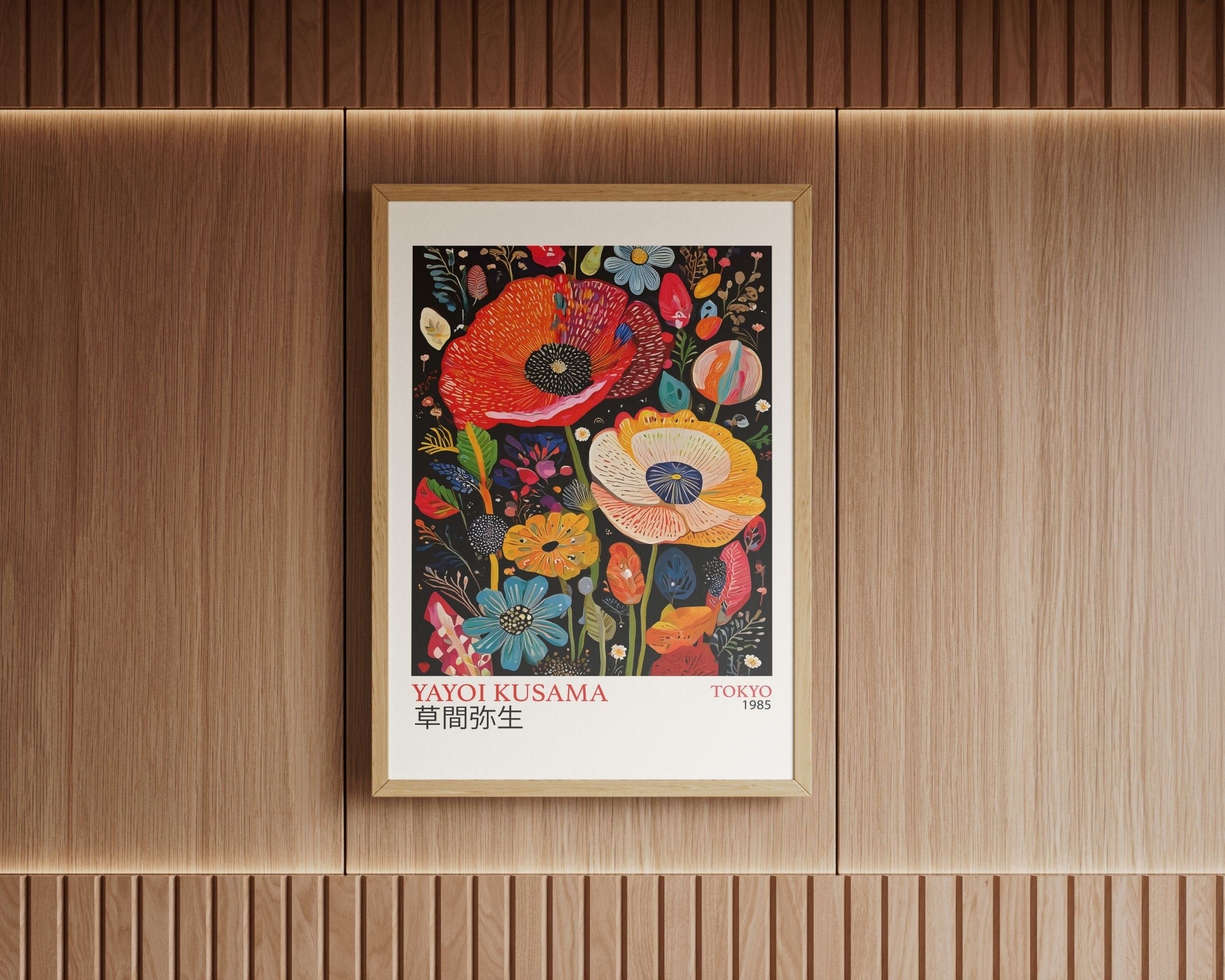 Kusama Floral Art Print: Japanese Artist Inspiration (Instant Download)