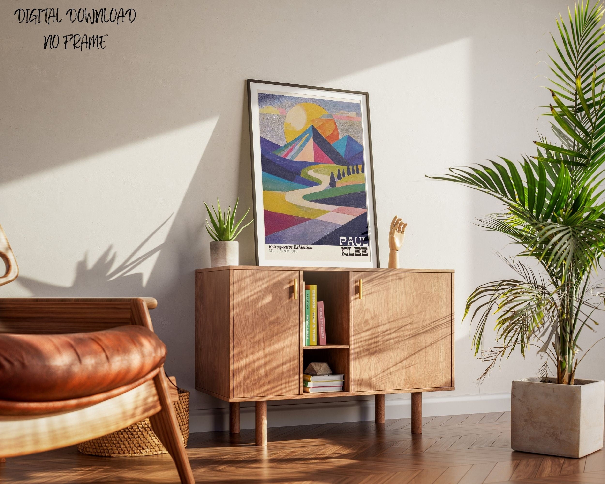 Klee Inspired Abstract Art | Modern Mountain Landscape Poster (Digital Download)