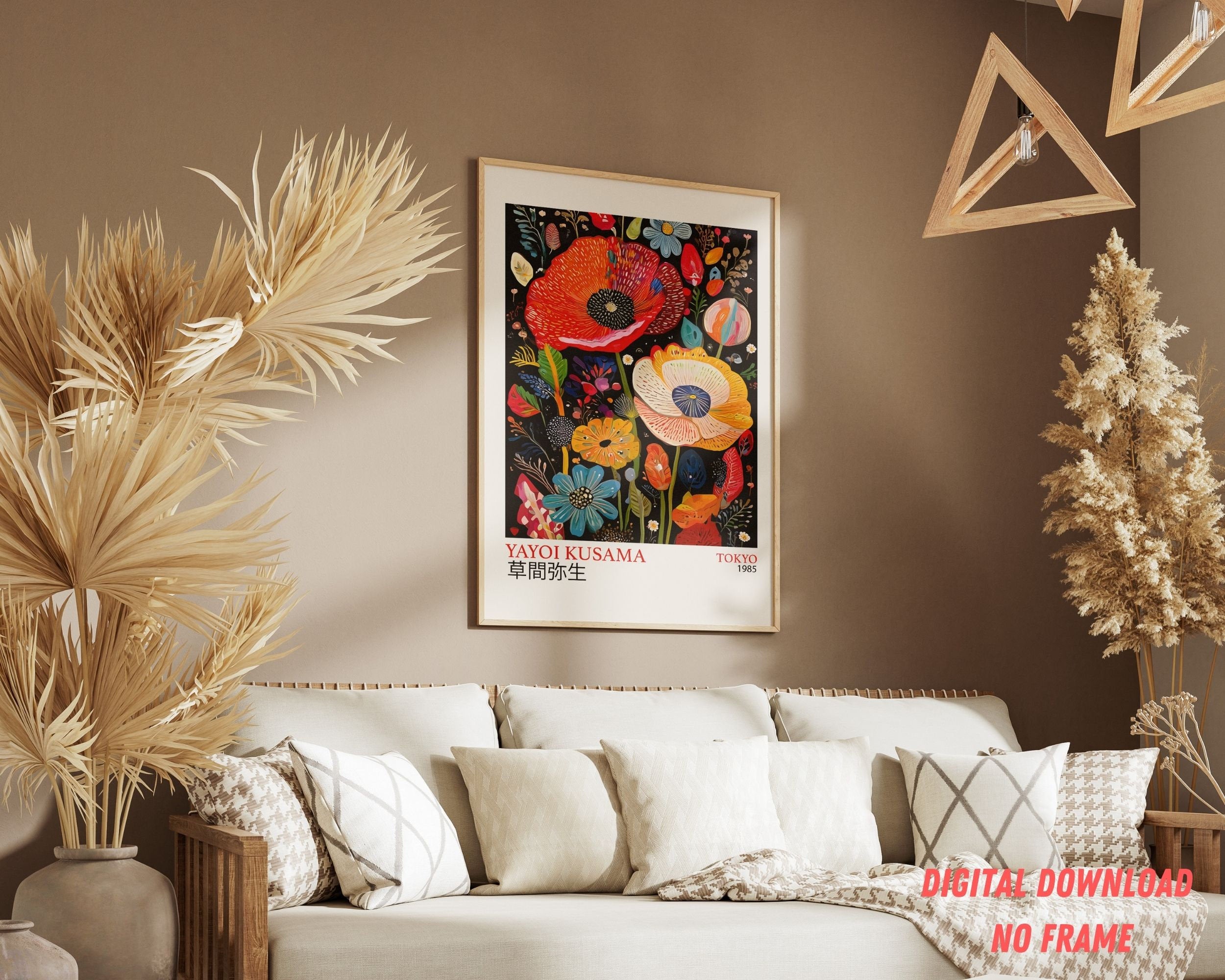 Kusama Floral Art Print: Japanese Artist Inspiration (Instant Download)