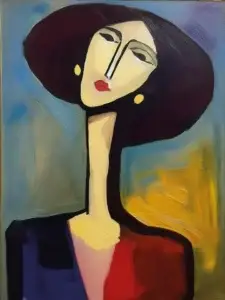 Amedeo Modigliani Style Digital Art 1 1 225x300