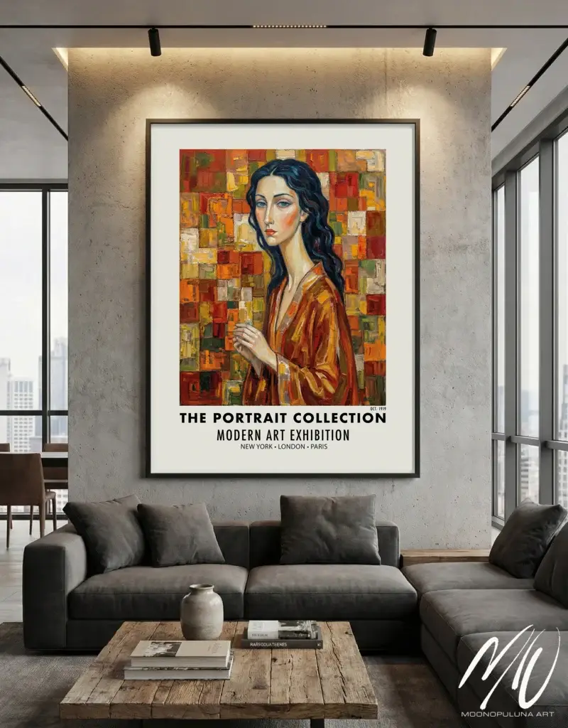 Vintage Style Portrait Exhibition Poster 800x1024